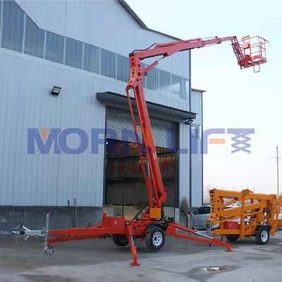12m 18m Morn Trailer Mounted Aerial Tow Behind Boom Lift