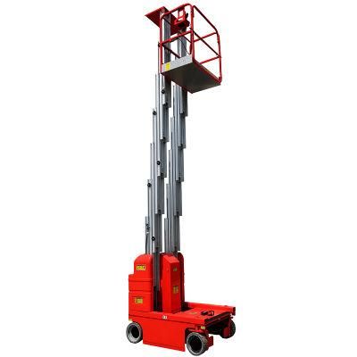 7m 9m CE Self Propelled Aluminum Mast Aerial Personal Lift