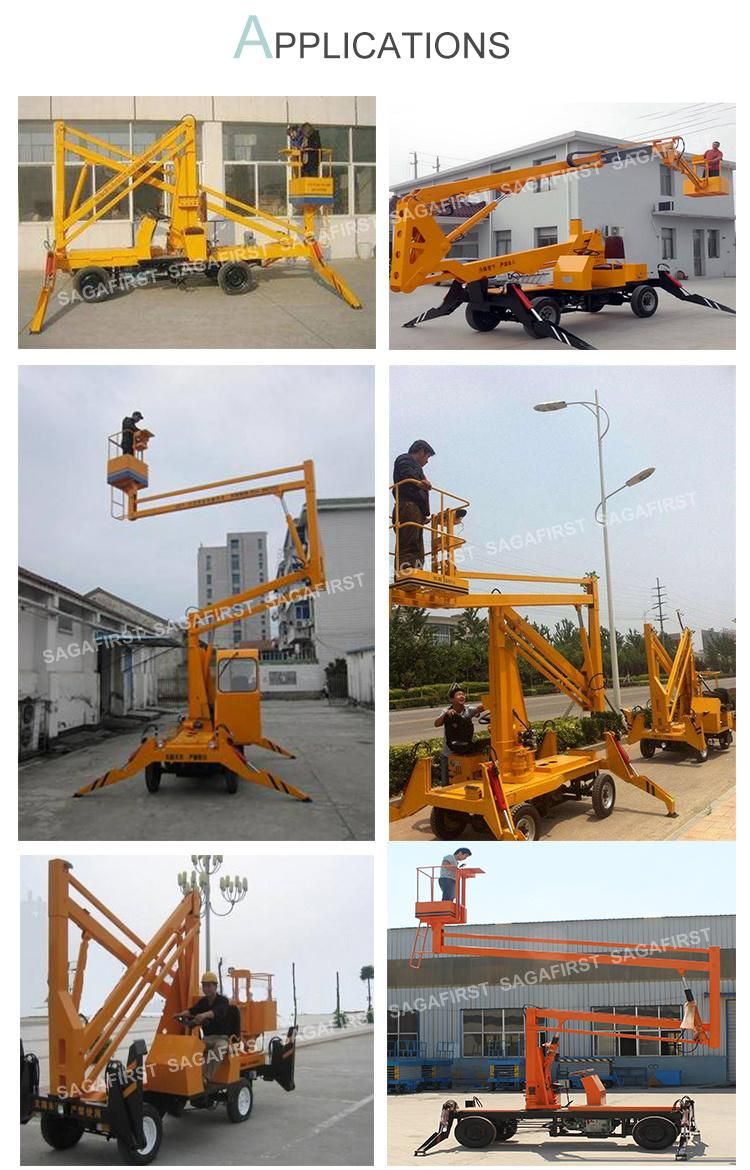 14m Light Weight Portable Aerial Single Man Towable Lift