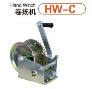 Dual Gears Steel Polyester Webbing Strap Hand Winch Boat Winch