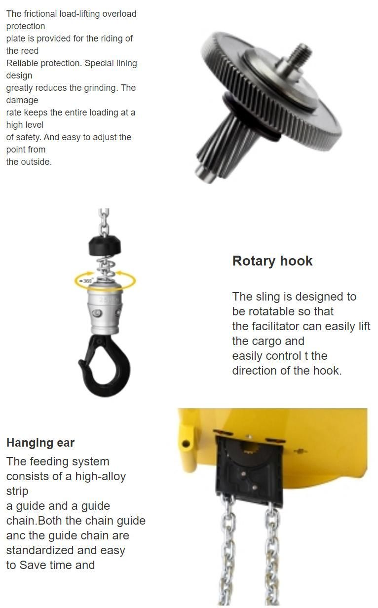 New Dch-Fgm Frequency Conversion Electric Chain Hoist with Trolley 0.5t~2t Lifting Equipment Stage Hoist