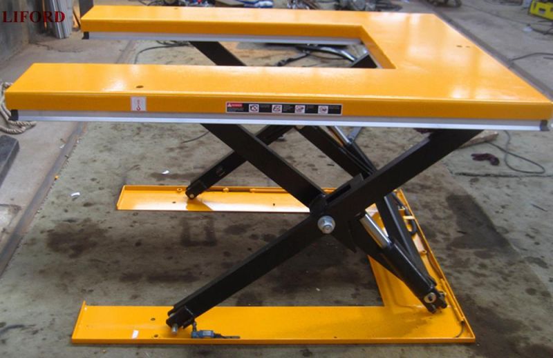 Hydraulic Electric Powered U-Type Lift Table 600kg 1000kg 1500kg Capacity