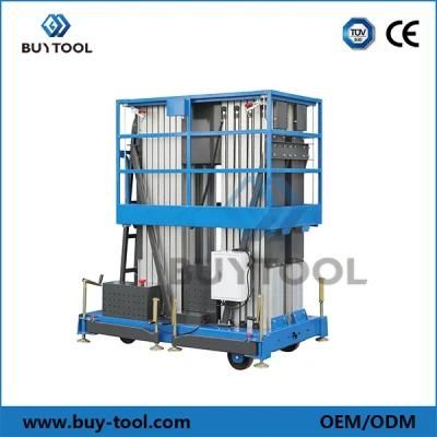 Aerial Work Platforms Double Mast Aluminum Alloy Hydraulic Lift Table