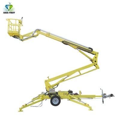 Towable 12m 16m Towable Articulated Telescopictrailer Boom Lift for Trimming