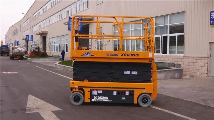 XCMG Brand Construction Aerial Lift Machine Xg1212DC China Small 12m Car Scissor Lifting Machine with Electric Motor Prices