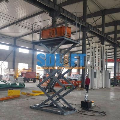 3t 4m Cargo Loading Hydraulic Scissor Lift Warehouse Scissor Lift Table