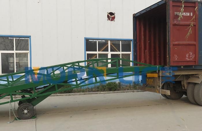 10t Mobile Forklift Container Loading Yard Ramp with Ce ISO