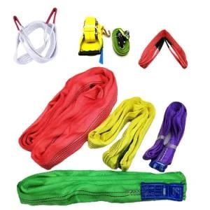 1ton to 50ton Polyester Round and Flat Webbing Sling Lifting Belt
