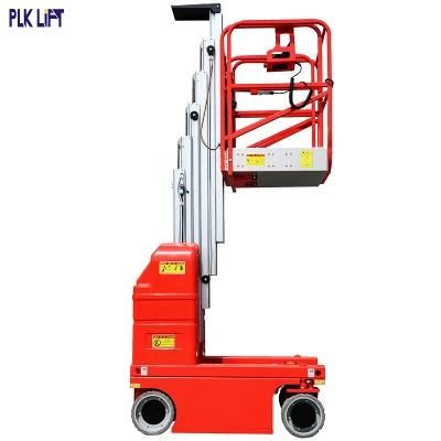 Single Vertical Post Automated Basket Lift Self Drive Lift