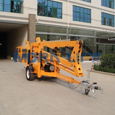 Diesel Boom Lift Trailer Mounted Lift Work Platforms Armlift Sky Lift