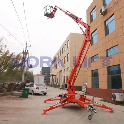 10m 16m Morn China Trailed Articulated Boom Lift Cherry Picker