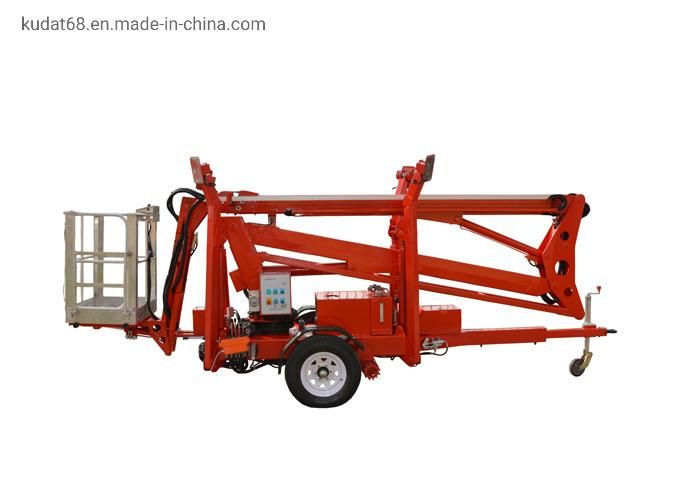 16m Trailer-Mounted Articulating Boom Lift, Diesel or Electric Boom Lift