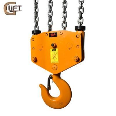 10 Tons Giant Lift High Quality Electric Chain Hoist with Hook Chain Block (HHBD-II-10)