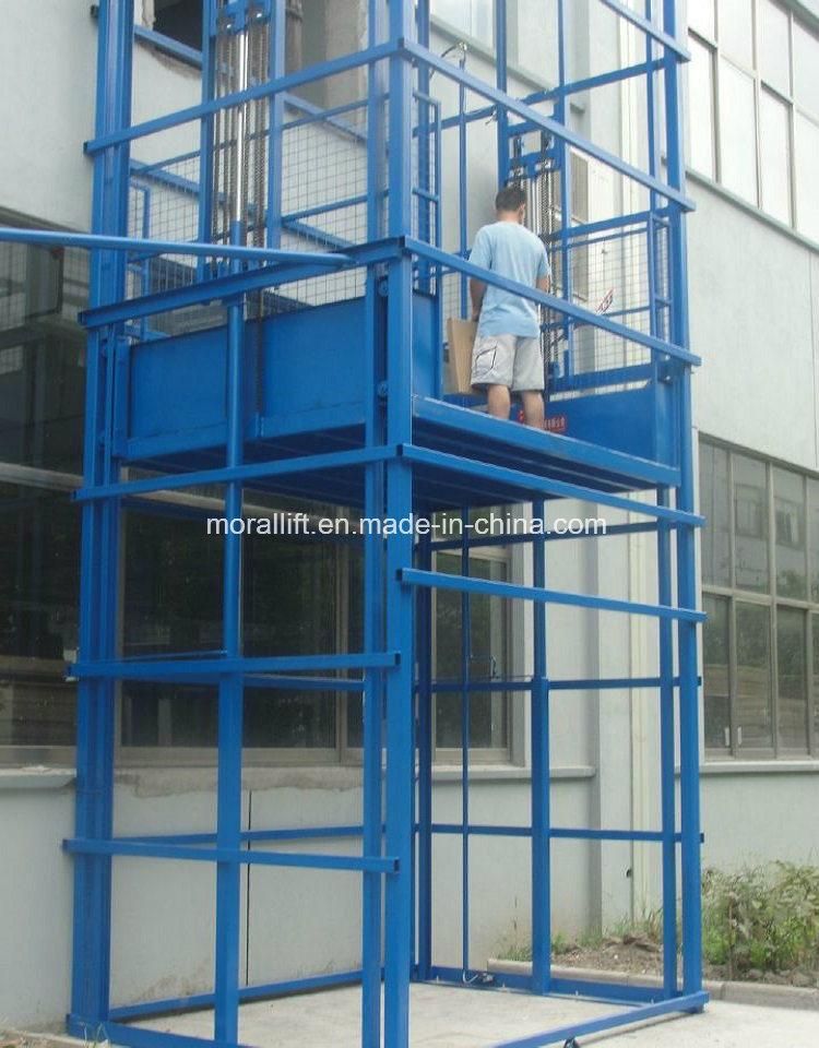 Vertical Guide Rail Hydraulic Used Supermarket Cargo Elevator