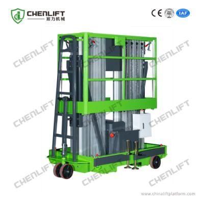 6m 8m 9m 10m 12m 14m 200kg Double Mast Aluminum Aerial Work Platform