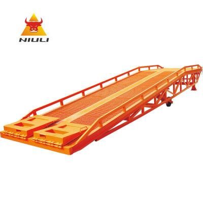 10 Ton Mobile Hydraulic Dock Yard Container Loading Ramp