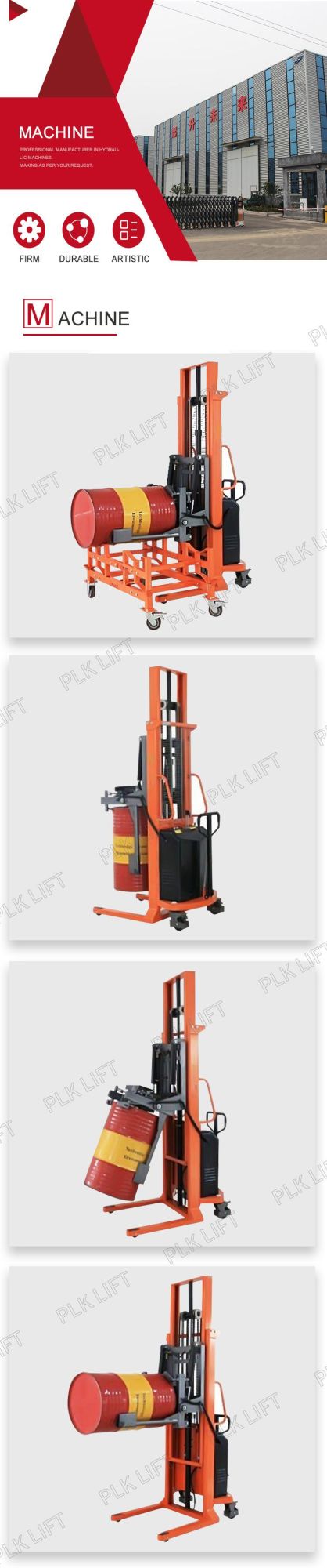 Portable Movable 55 Gallon Oil Drum Lifter with Rotary Clamp