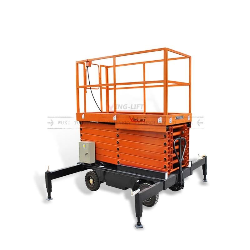 7.5 Meters Heavy Duty Electric Mobile Scissor Lift Aerial Working Platform with Motorized Device