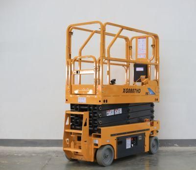 8m Portable Vertical Manlift 230kg Loading Capacity Xg0807HD Scissor Lift