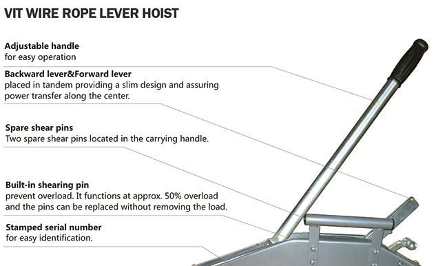 Wire Rope Manual Lever Lifter Winch