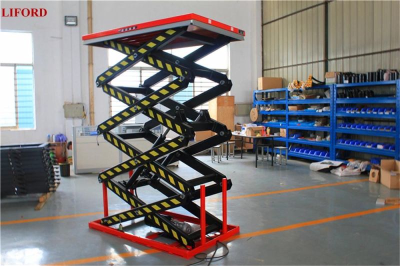 Ht2000 Stationary Hydraulic Scissor Lift 2 Ton Triple Scissor Lift Table
