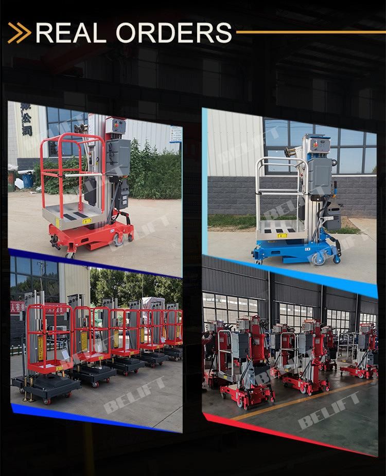 150kg Construction Man Lifts Hydraulic Aluminum Lift with CE