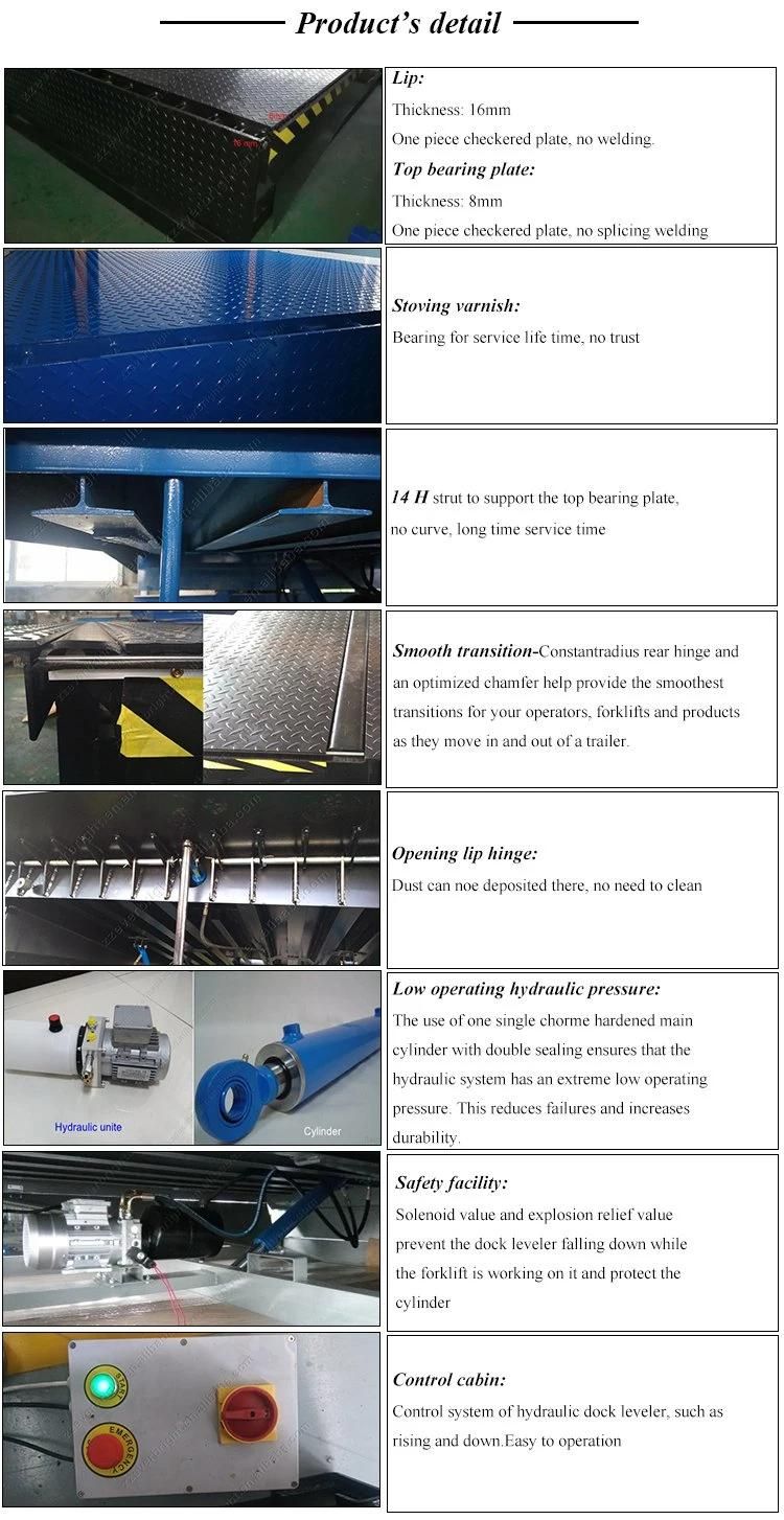 Factory Sale Hydraulic Fixed Power Dock Lift Tables Dock Leveler