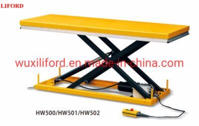 Large Size Stationary Electric Hydraulic Pump Lifting Table 500kg