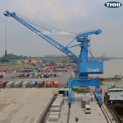 Port Travelling Four-Link Level Luffing Crane