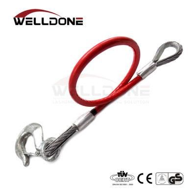 Factory Direct Stainless Steel Wire Rope Sling with Latch Hook for Trailer Tow