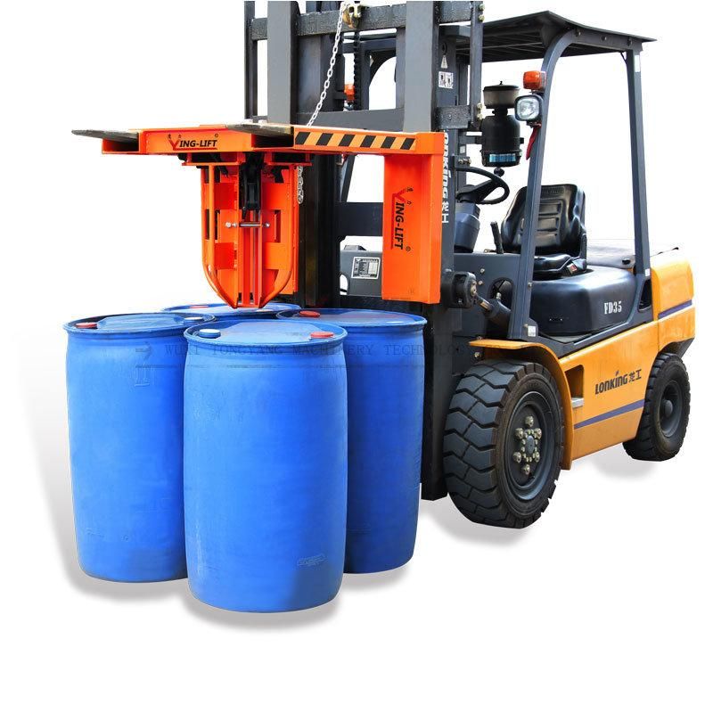 Yl4 Forklift Drum Hoist Clamp Lifter Load Capacity 500kg*4
