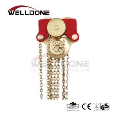 High Quality Hot Sale 0.5ton 1ton 2ton 3t Non-Sparking Chain Hoist with Trolley