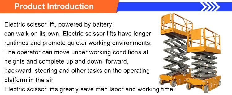 Good Price China 16m Morn CE Warehouse Man Scissor Lifter Mobile Hydraulic Lift