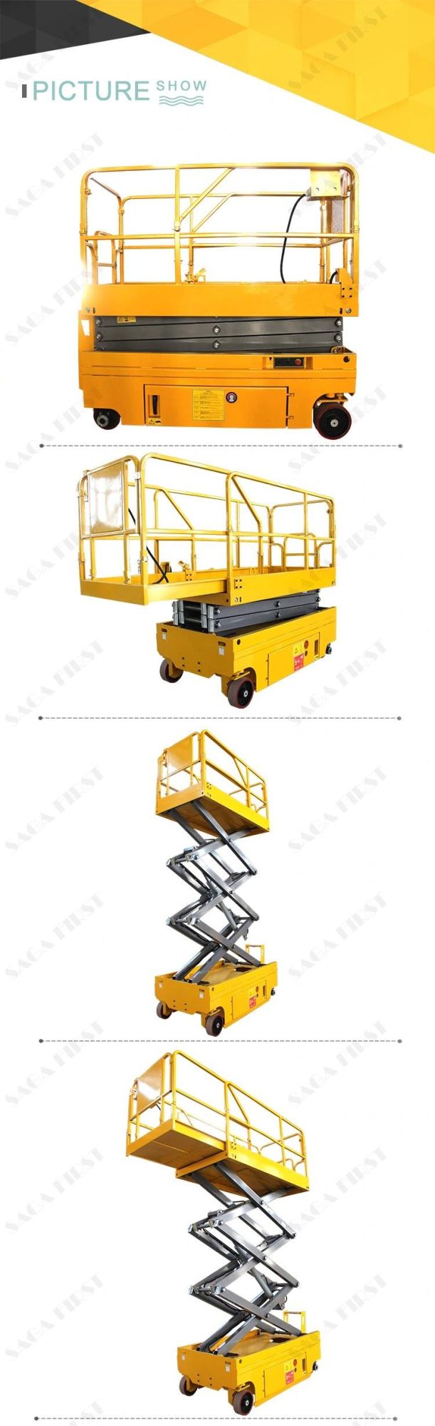 6m-12m Hydraulic Hydraulic Electric Scissor Lift