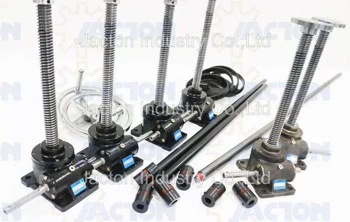 Manual Operated Hand Wheel Screw Jacks, Manual Screw Jack Is Composed of Hand Wheel or Hand Crank and a Worm Gear Screw Jack, Hand Crank Screw Jack