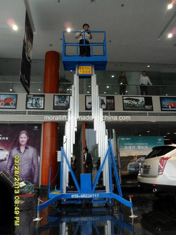 Aerial Work Mast Aluminum Mobile Working Platform Lift