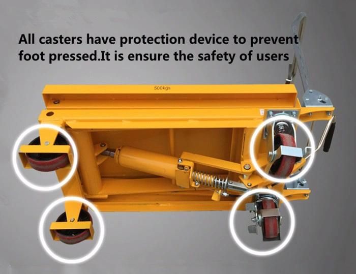 Small Trolley Lifter 1000kg 1700mm Mini Hydraulic Scissor Lift Table