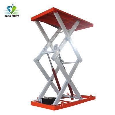 2m Stable Stationary Scissor Roller Scissor Lift Conveyor Table