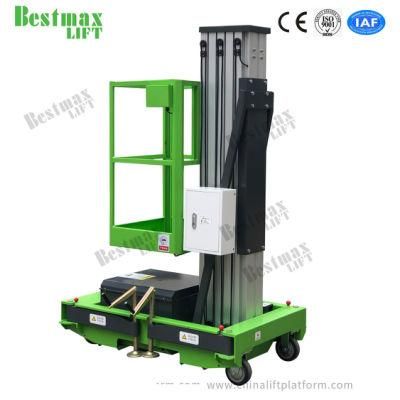 8 Meters Single Mast Aerial Work Platform Aluminum Vertical Lift