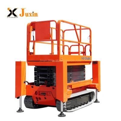 4.5m 6m 8m 10m 12m Battery Power Crawler Scissor Lift with Stabilizers