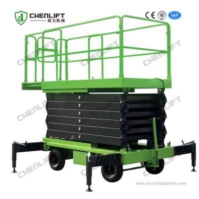 1ton 12m Manlift Rental Manual Pushing Scissor Lift