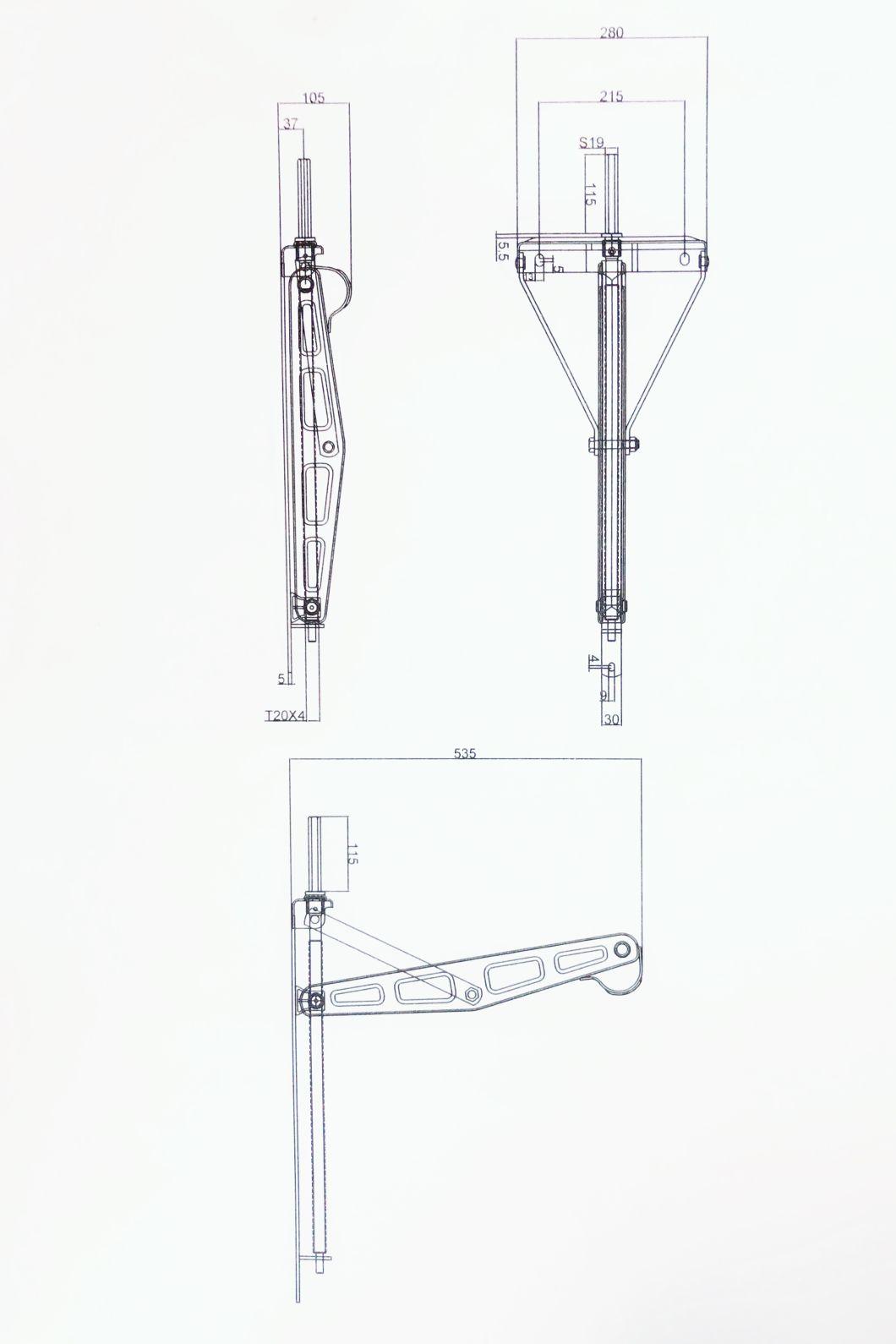 OEM China Factory for Iron Zinc Plated RV Trailer Jack Flexible and Stable Lifting RV Leg, Caravan Car Jack of Trailer Drop Leg with Handle