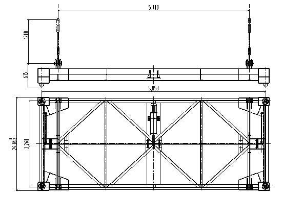 20/40ft Semi-Automatic Container Spreader