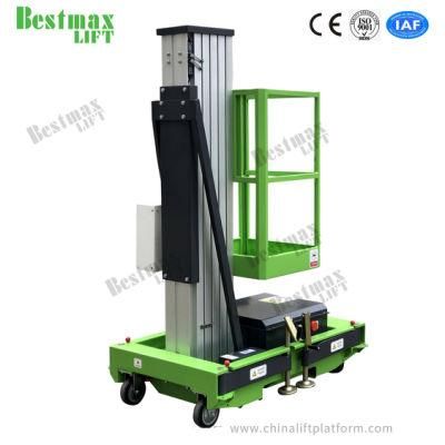 8m Platform Height Single Mast Aluminum Vertical Lift