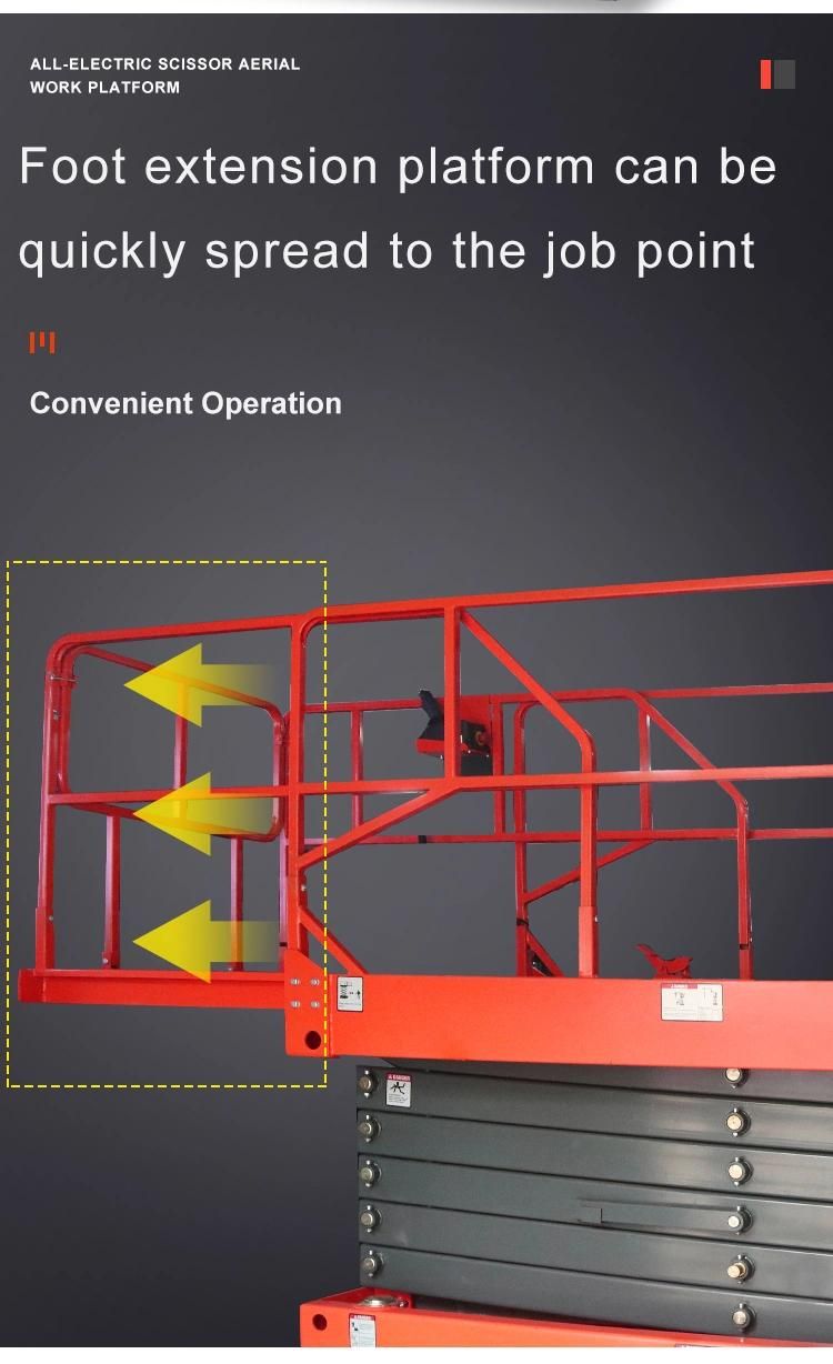 Battery Self-Propelled Electric Drywall Used Auto Scissor Lift