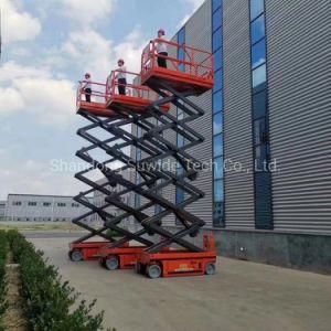 Battery Self-Propelled Scissor Lift Loading 1t Auto Moving Lift Platform Electric Scissor Lift
