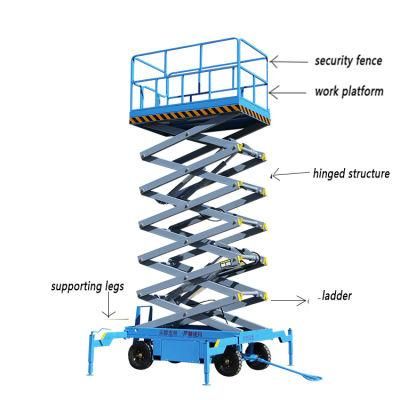 220-550kg Goods Lift Mobile Electric Scissor Lift for Construction Machinery