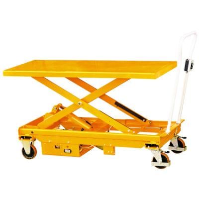 Electric Large Foot Pump Type Scissor Lift Table Cart