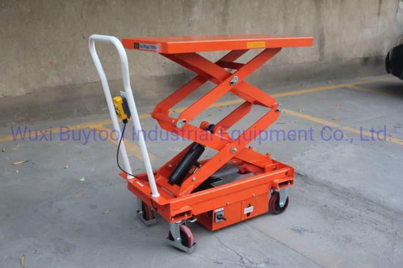 800W Mobile Lift Tables Portable Material Handling Lift Table Electric DC 1010X520mm