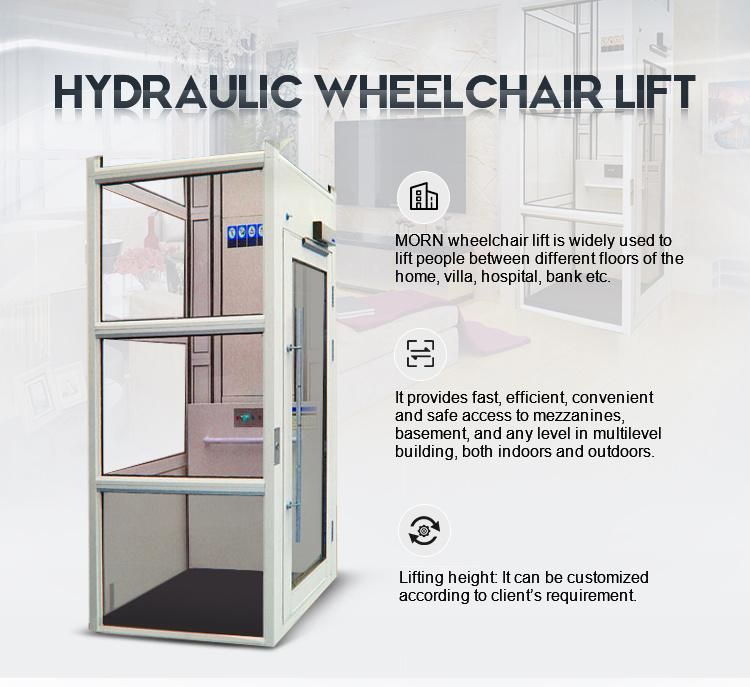 Morn Customized Vertical Home Lift Small Home Elevator Hydraulic Residential Elevator for Personal Use